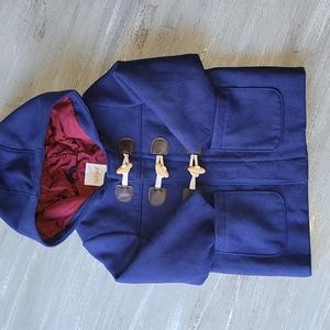 Toddler Kid Cat & Jack Navy Blue Paddington Pea Coat Size 18 Months Warm